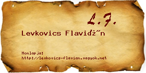 Levkovics Flavián névjegykártya